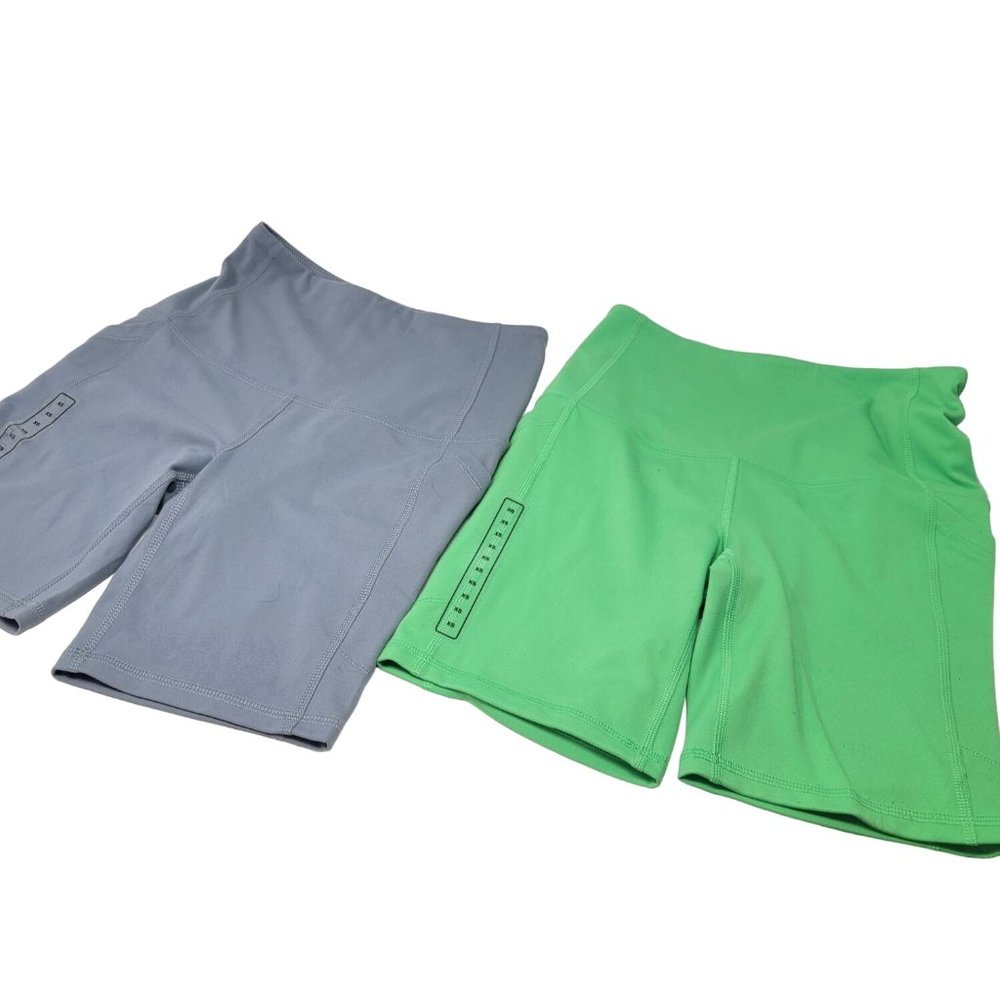 Lot of 2 DSG‎ Momentum Ultra High-Rise Bike Shorts XS Women's 1 Gray 1 Green